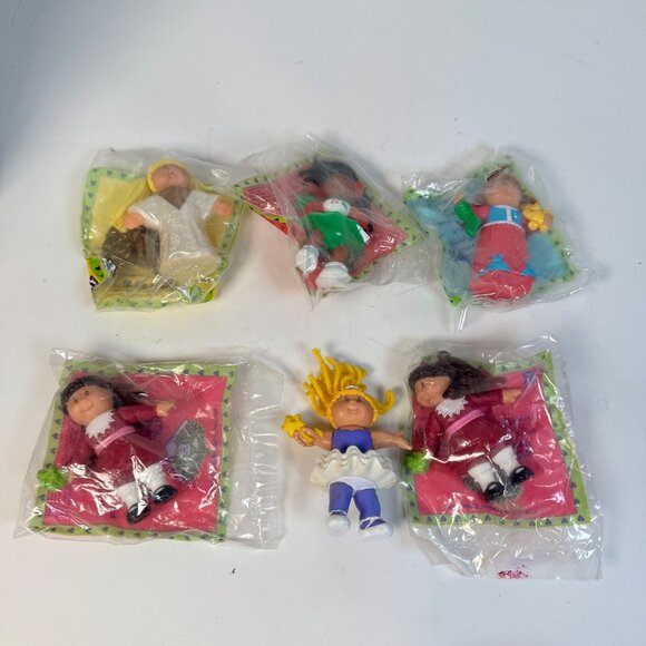 1992 Cabbage Patch Kids McDonalds Happy Meal Toys Lot of 6 All 5 Characters Vtg - Picture 2 of 16